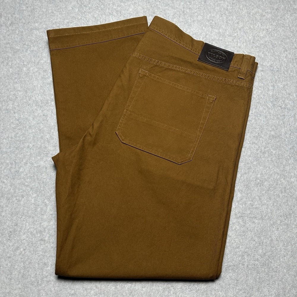 Filson Pants Mens 42x34" Whiskey Brown Original Dry Tin  11.5oz Workwear Relaxed